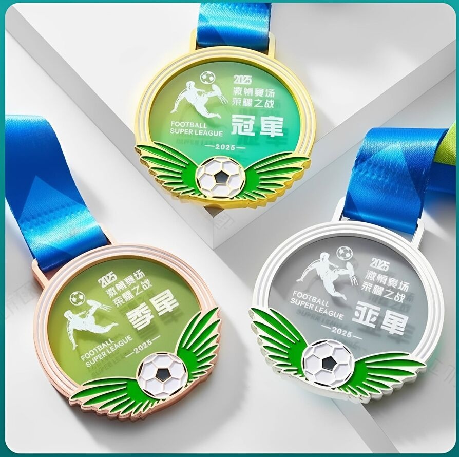 Football Super League Medal with Wings
