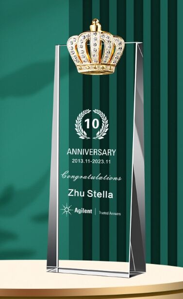 Gold Crown and Clear Crystal Award