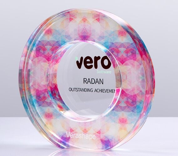 Round Colorful Crystal Award