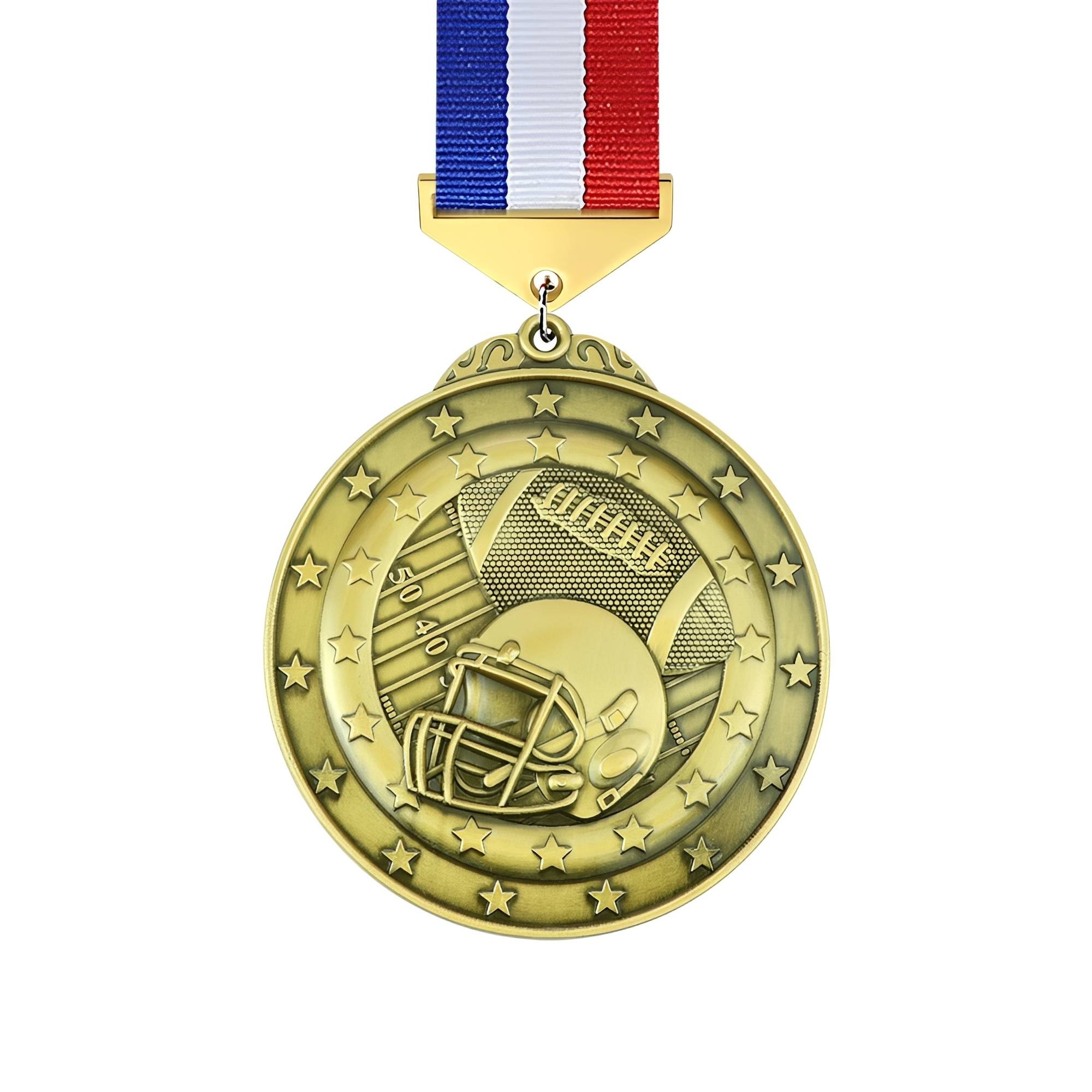 Gold American Football Field Medal