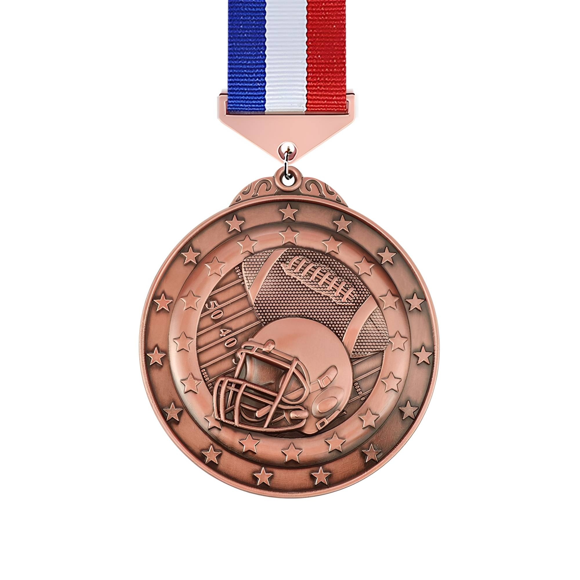 Bronze American Football Field Medal