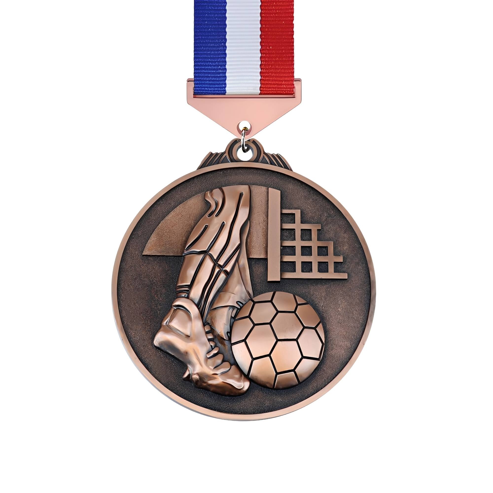 Bronze Soccer Player Action Medal