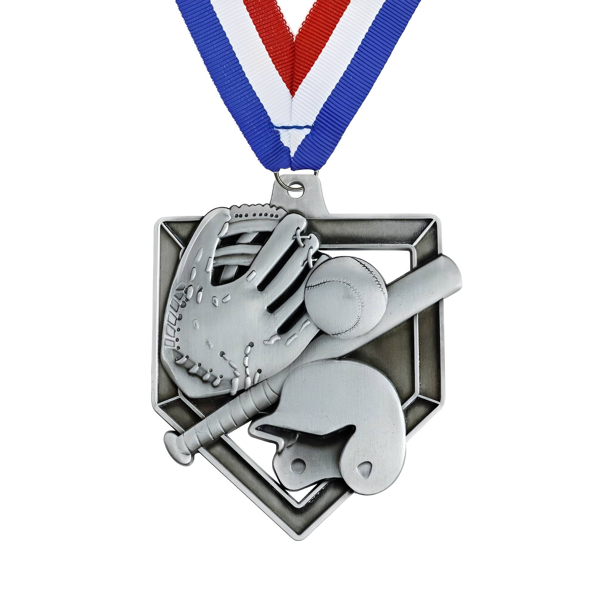 Silver Baseball Shield Medal