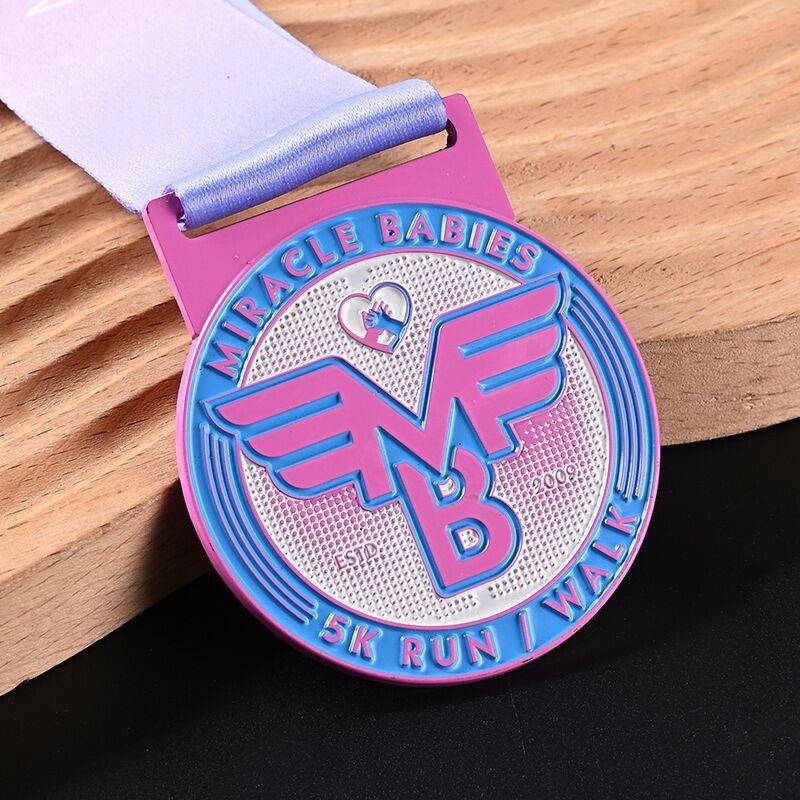 Miracle Babies 5K Run/Walk Medal with Wings Logo