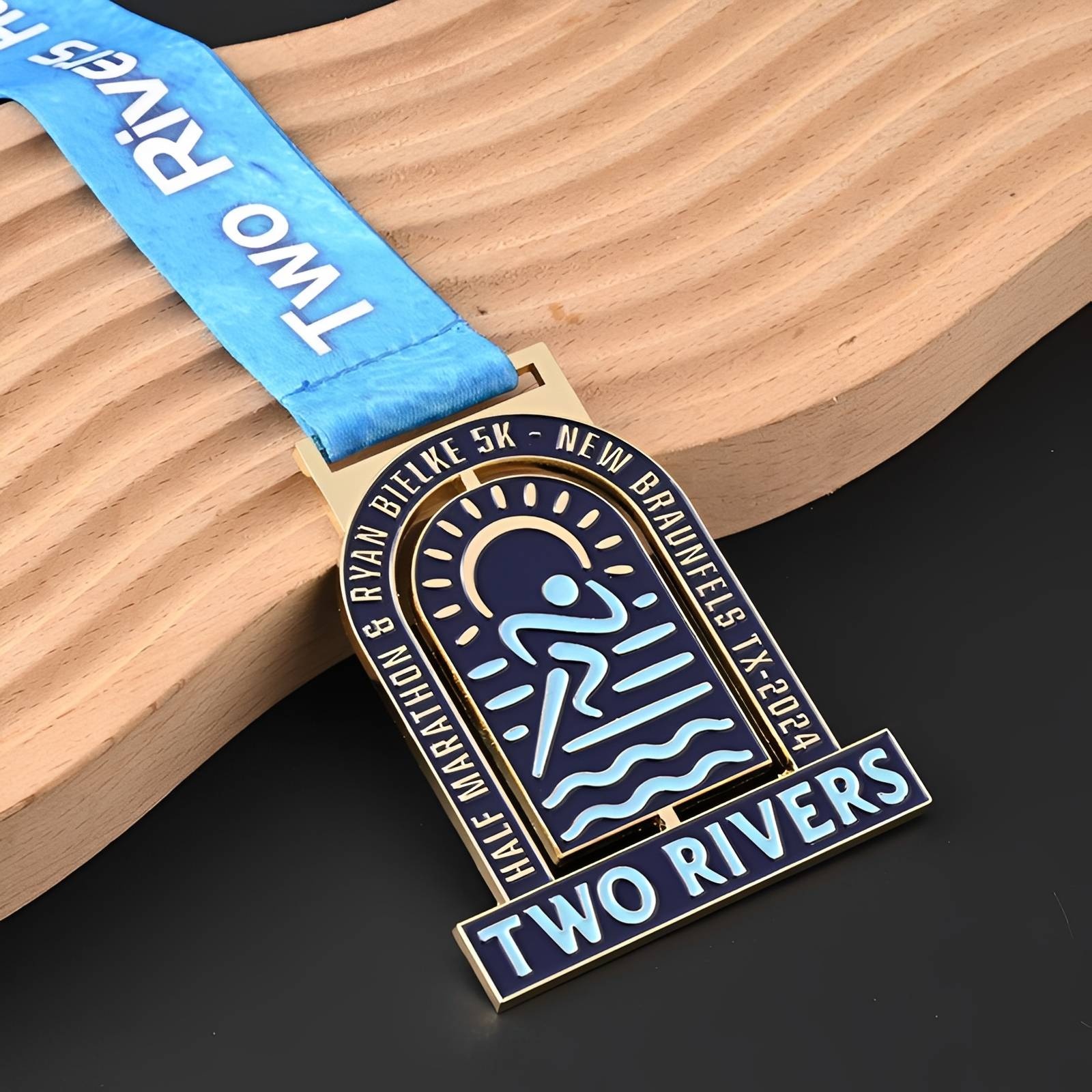 Two Rivers Marathon Medal