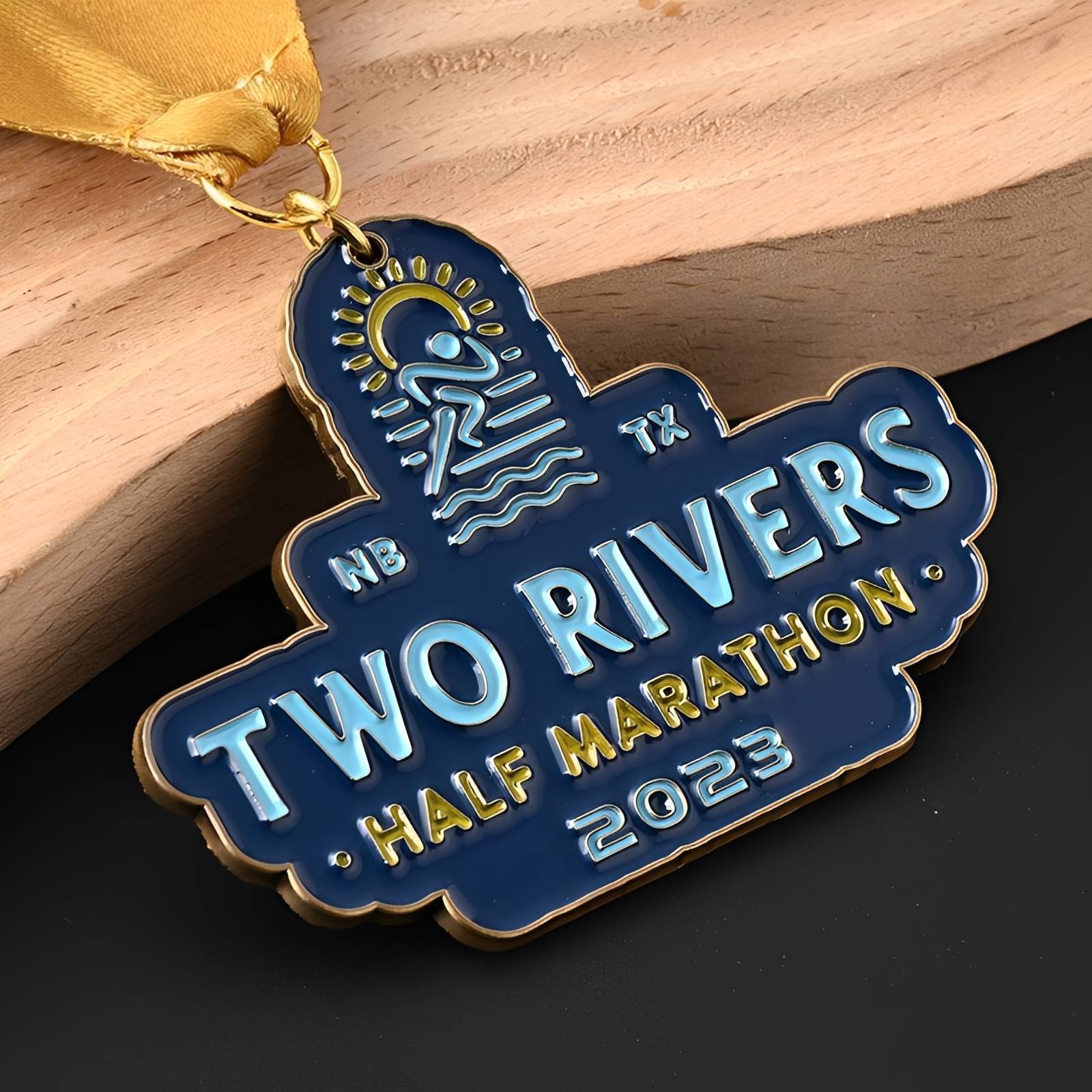Two Rivers Half Marathon Medal 2023