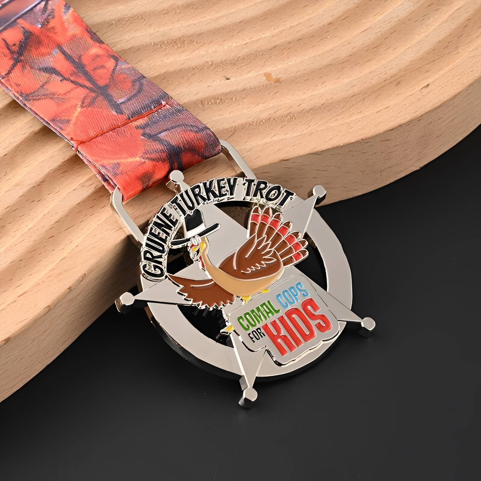 Gruene Turkey Trot Medal for Comal Cops for Kids