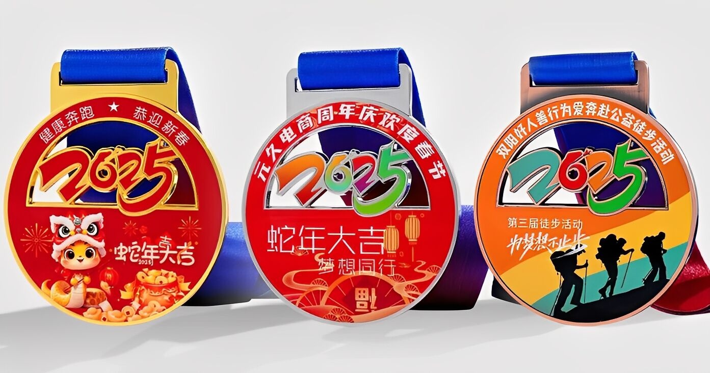 Football Tournament Medal with Crystal Accent
