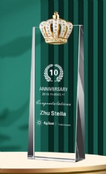 Gold Crown and Clear Crystal Award