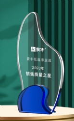 Blue Base Clear Crystal Award