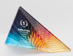 Crystal Award - Gradient Triangle Staircase