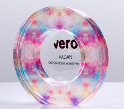 Round Colorful Crystal Award