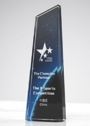 Crystal Award - Blue Prism Shape