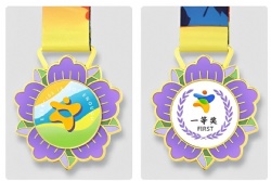 Custom Flower Shape Medal