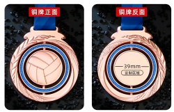 Custom Round Volleyball Medal