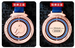 Rose-Gold Circular Custom Medal