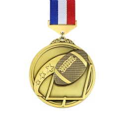 Golden Football Goalpost Medal
