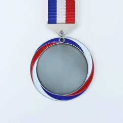 Round Red White Blue Medal
