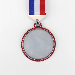Circular Medal with Red Border