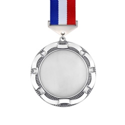 Circular Silver Ribbon Medal