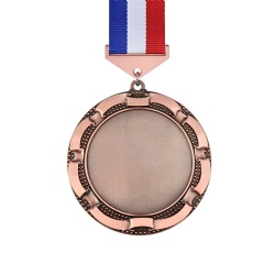 Round Bronze Medal with Ribbon