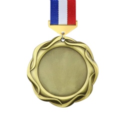 Ornate Wavy Border Medal