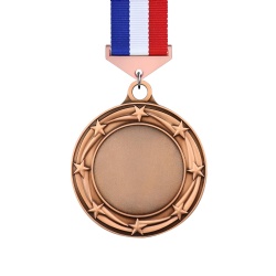 Circular Bronze Medal with Stars