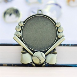 Baseball Bat and Ball Medal