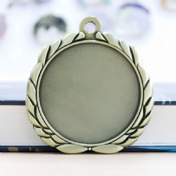 Antique Gold Laurel Wreath Medal