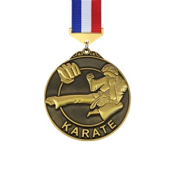 Round Karate Medal