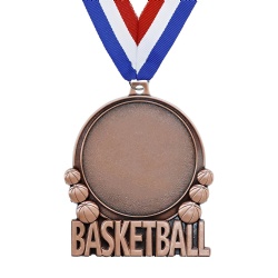 Bronze Basketball Championship Medal