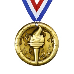 Gold Torch Medal with Stars