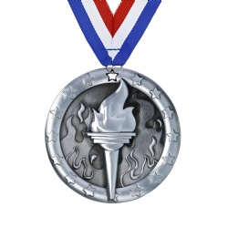 Silver Torch Medal with Stars