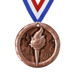 Bronze Torch Medal with Stars