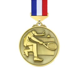 Gold Tennis Player Medal