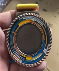 Zinc Alloy Modern Color Ring Design Medal - 7cm Diameter Award