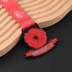 Remembrance Day Poppy Medal for Virtual Runner