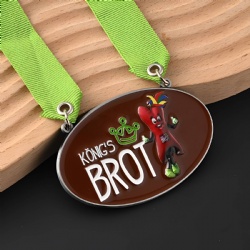 KÖNIG'S BROT Cartoon Character Medal with Green Ribbon