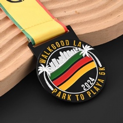 WalkGood LA Park to Playa 5K 2024 Medal