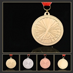 Yoga Achieve Medal with Radial Design