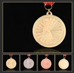 Boxing Medal with Boxer Silhouette Design