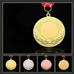 Round Laurel Wreath Design Medal