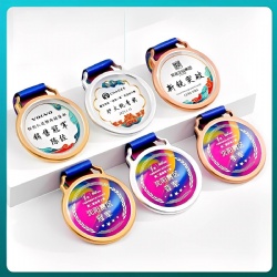 Achievement medal with Various Designs and Crystal Finish
