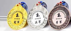 Badminton Tournament Medal with Crystal Element